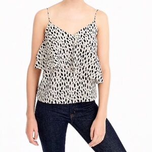 NWT JCrew Silk Animal Print Tank Sz 4